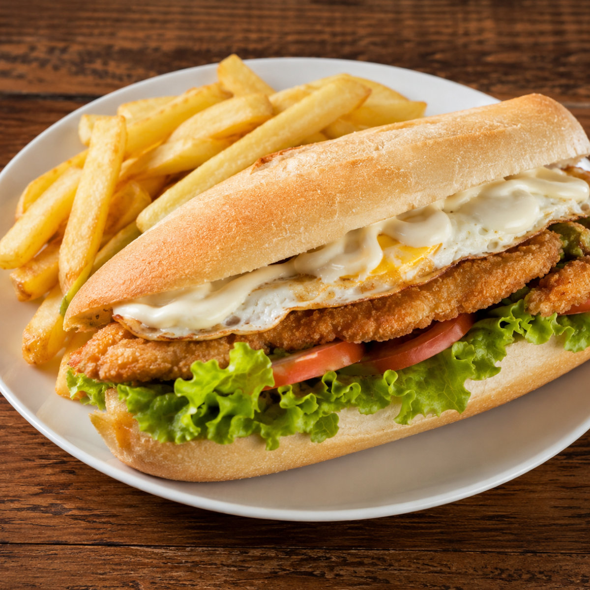 Bocadillo de milanesa de pollo